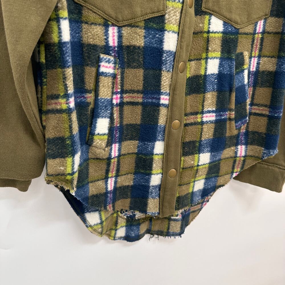 ANTHROPOLOGIE Pilcro Plaid Contrast Shirt Jacket // XS - Picture 9 of 14
